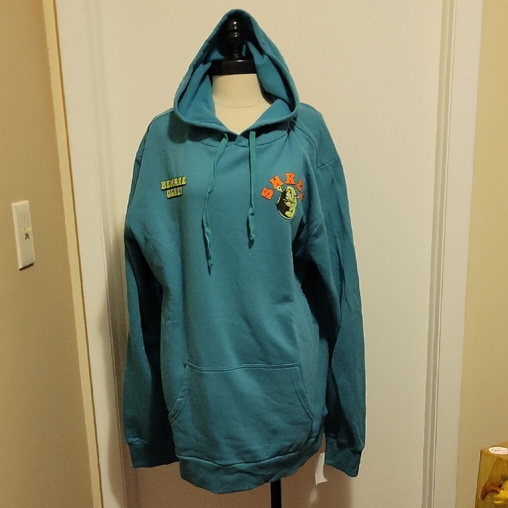 NWT: Dreamworks SHREK Fleece Hoodie Double-Sided